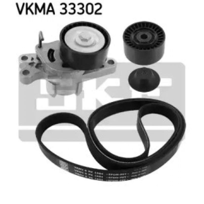VKMA 33302 SKF Комплект (ремінь+ролики)